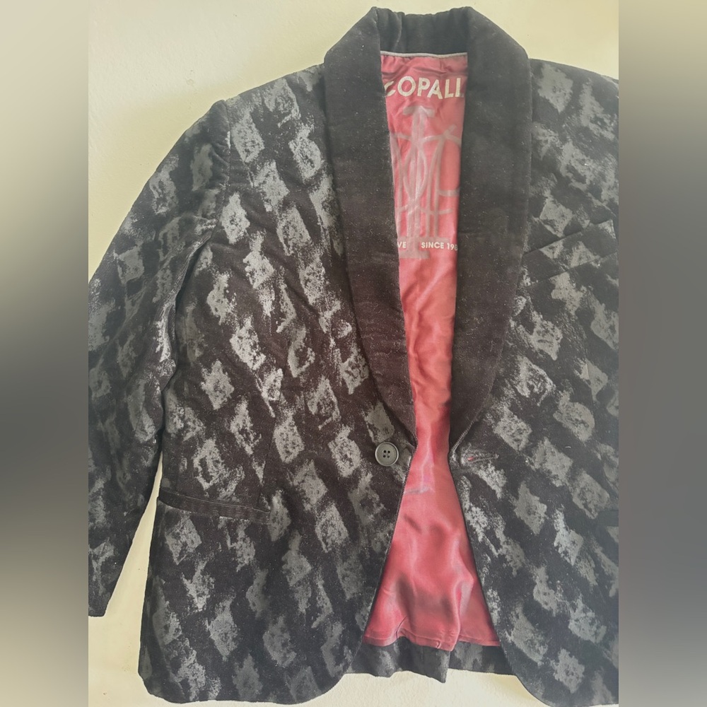 I PINCO PALLINO  boys black corduroy jacket blazer sport coat size 5